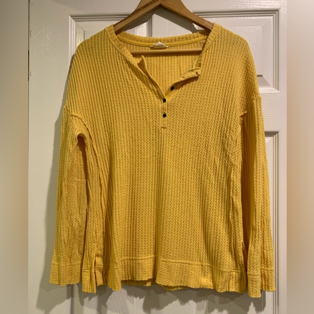 Women’s Caslon thermal button long shirt size xs